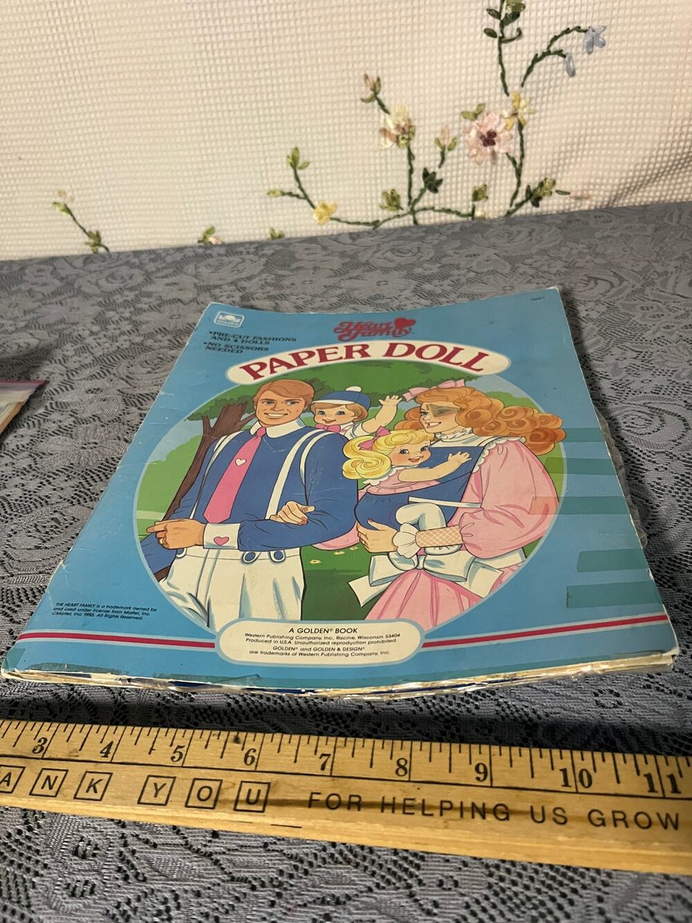 The Heart Family Paper Doll Book Golden 1985 Pre-Cut 4 Dolls No Scissors Mattel